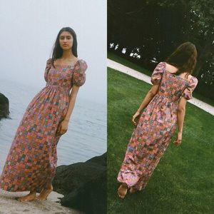 Coco Shop Short Sleeve Maxi Dress in navy checkerboard size XS NEW! With tags! | Poshmark