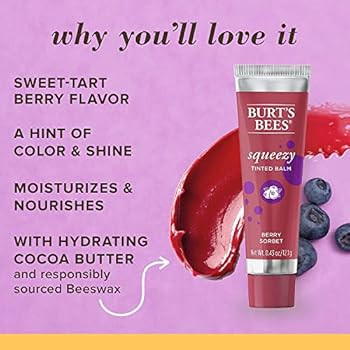 Burt's Bees Christmas Gifts, 3 Lip Care Stocking Stuffers Products, Squeezy Trio Tinted Lip Balm ... | Amazon (US)