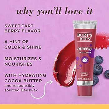 Burt's Bees Christmas Gifts, 3 Lip Care Stocking Stuffers Products, Squeezy Trio Tinted Lip Balm ... | Amazon (US)