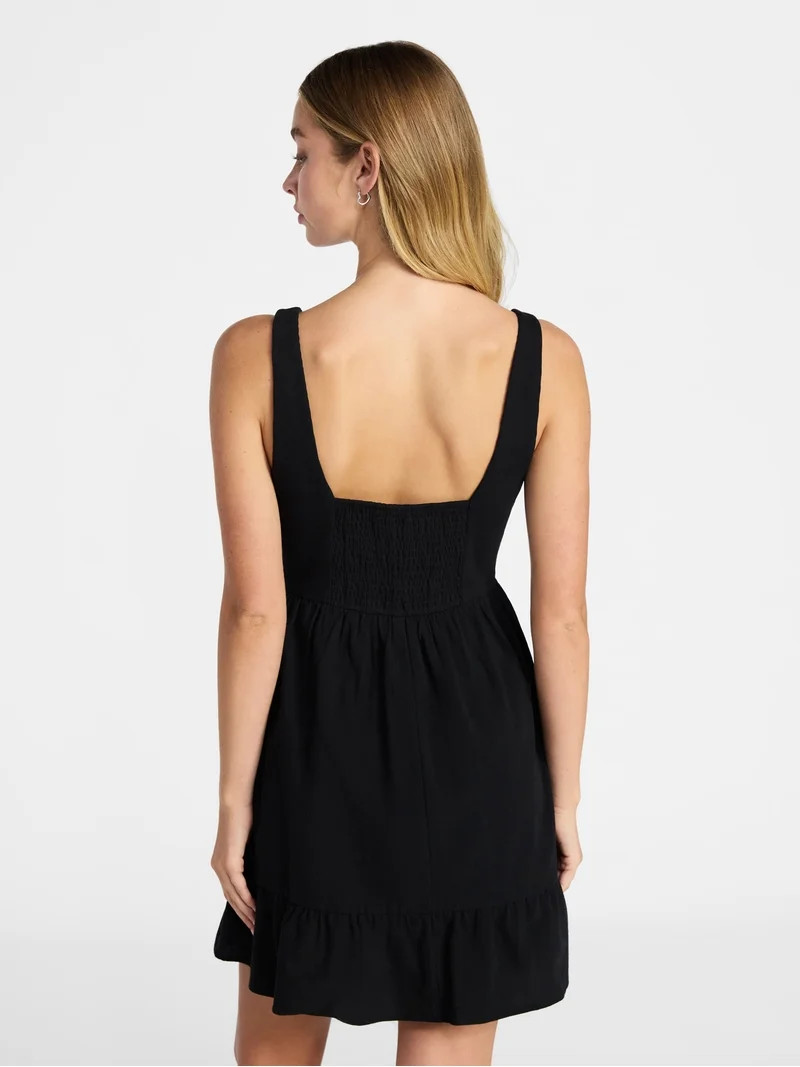 No Boundaries Mixed Media Mini Dress, Women's XXS-XXL | Walmart (US)