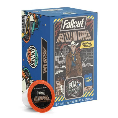 Bones Coffee Company Wasteland Crunch Fallout Coffee Chocolate Candy Bar Flavor 12ct Single-Serve Bones Cups Coffee Pod Keurig Coffee Maker Compatible | Target