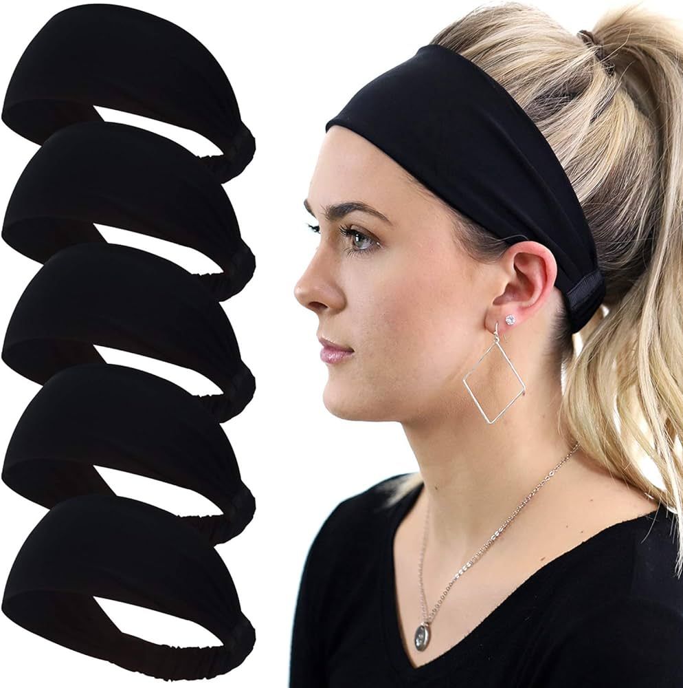 Women Workout Headbands Non Slip Bands Moisture Wicking Sport Sweatbands for Yoga Travel Fitness ... | Amazon (US)