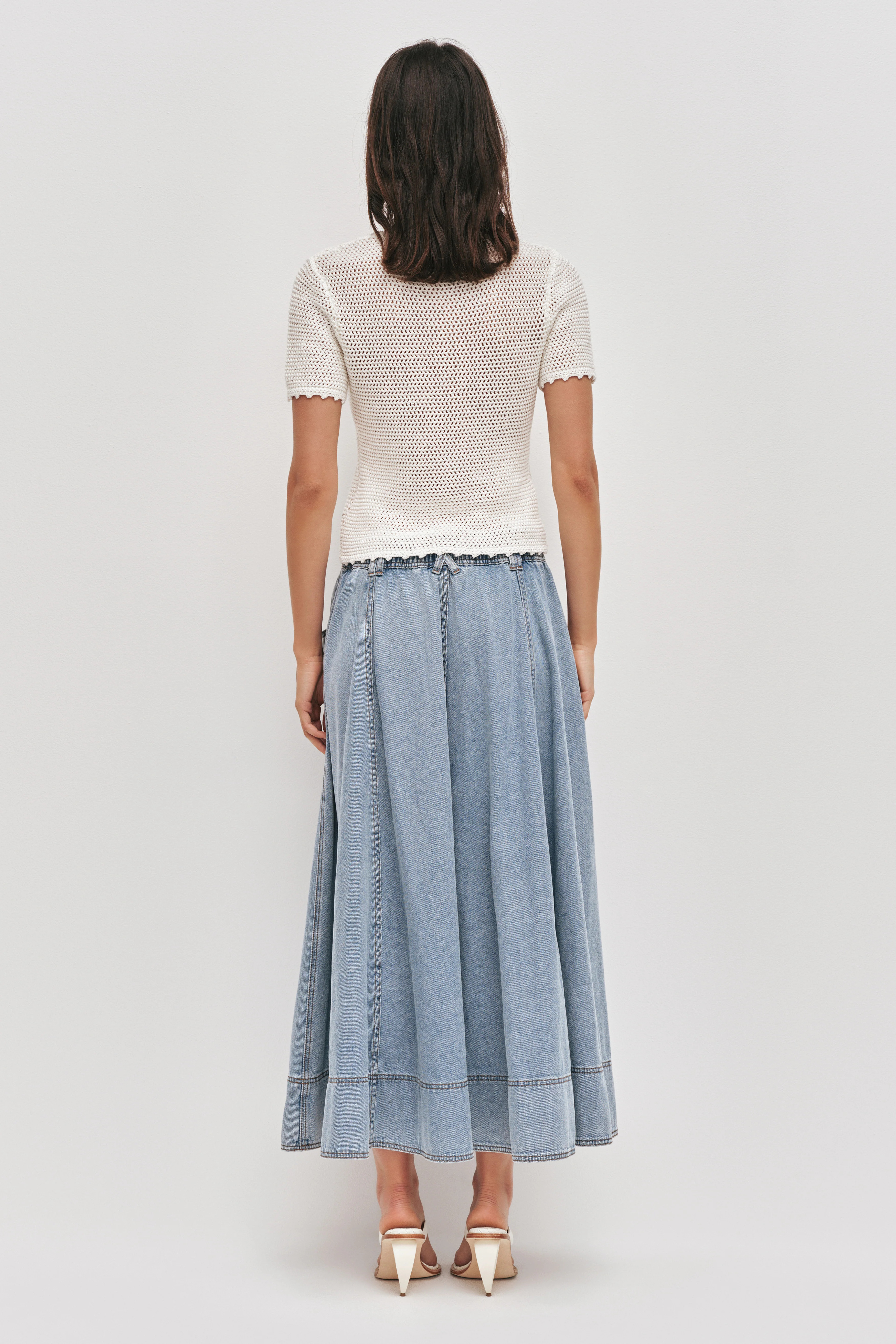 Cannes Denim Midi Skirt | aje. (Australia and New Zealand)