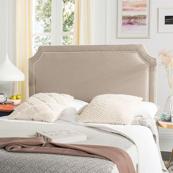 Safavieh Mercer Collection Dane Oyester Headboard, Queen, White | Amazon (US)