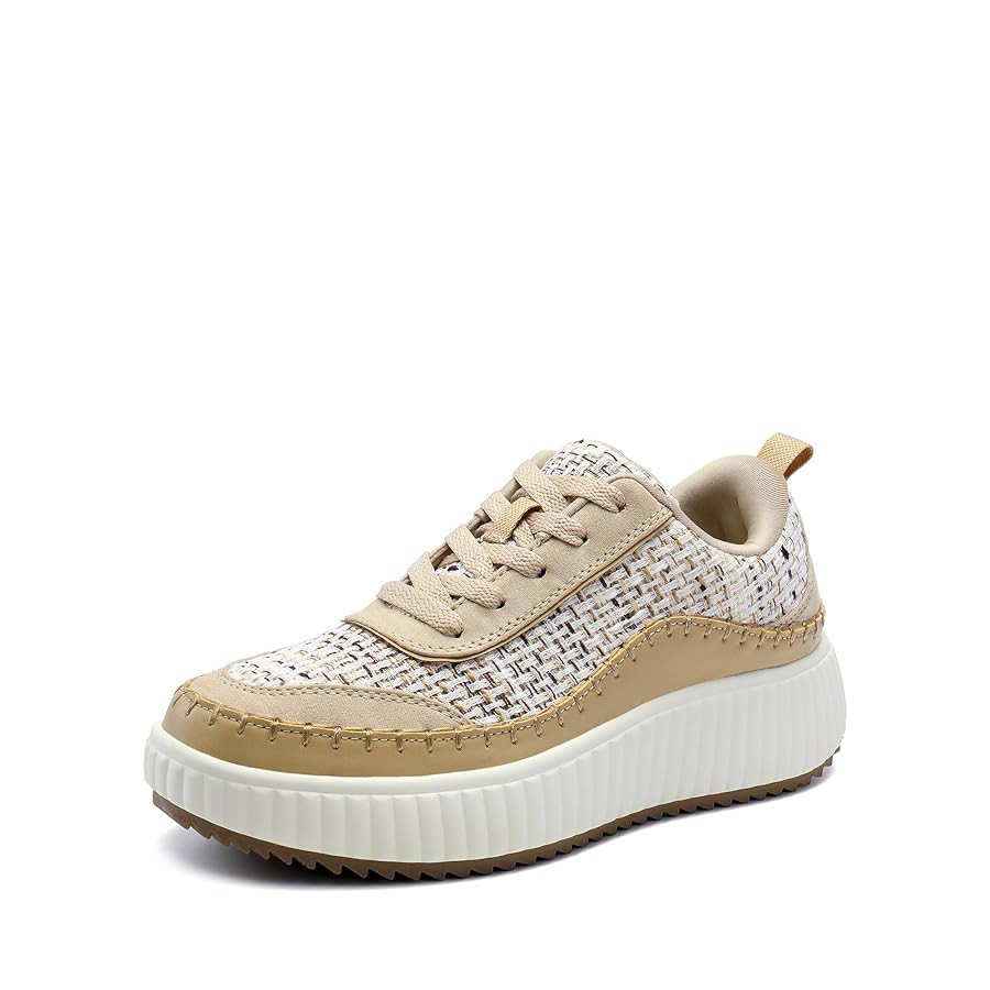 DREAM PAIRS Women Chunky City Tweed Comfortable Casual Platform Fashion Sneaker | Amazon (US)