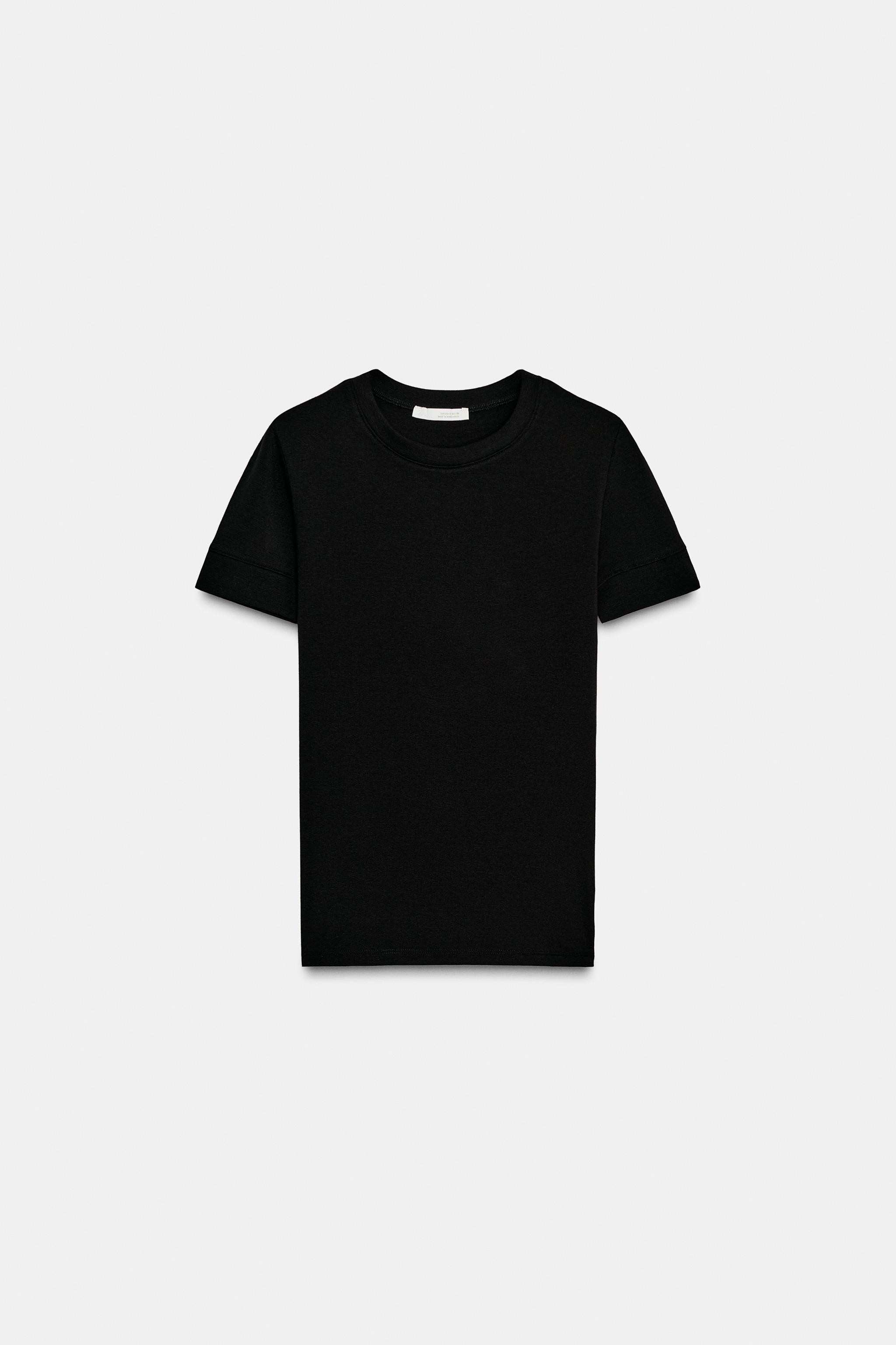 MINIMALIST SHORT SLEEVE T-SHIRT | Zara US