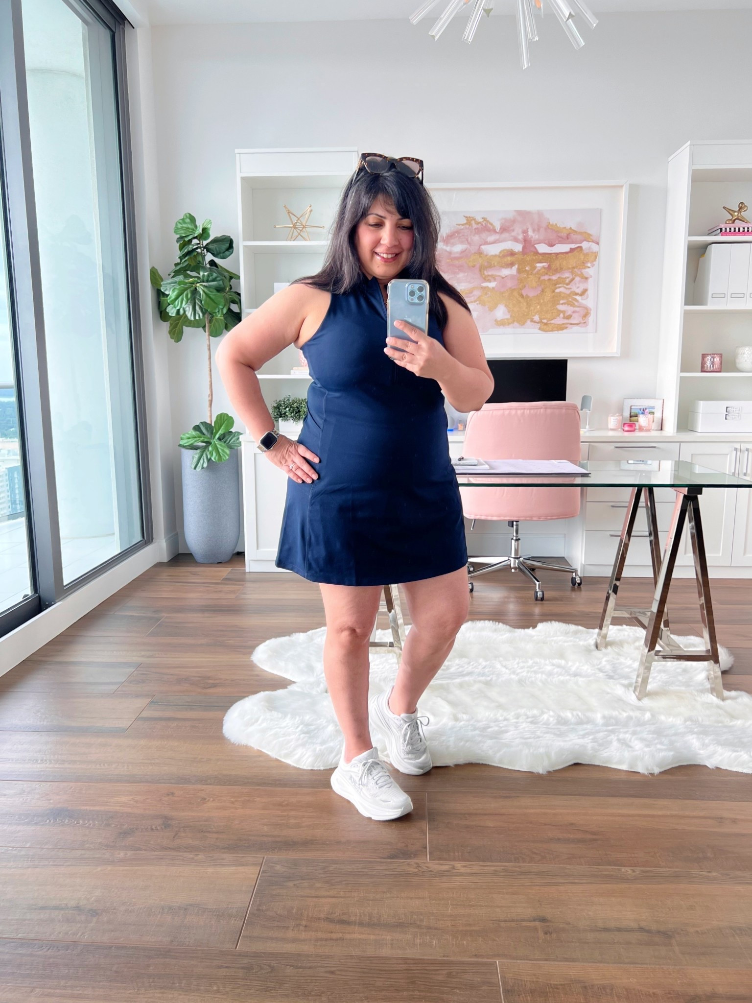It’s the last weekend of the Nordstrom Anniversary Sale and before it ends, I had to share this cute little athletic dress with you. It’s made really well, the fit is great, it comes with shorts to wear underneath and it’s on sale for under $50! Available in 3 colors but I’ve been loving everything navy lately! Great for everyday wear, golf, tennis or pickleball. I’ll be wearing it on the golf course when I ride along with my husband on our next vacation! 

Zella dress size large. Hoka sneakers true to size. Lululemon no show socks. Miu Miu sunglasses. Kendra Scott necklace. 

#LTKSaleAlert #LTKFindsUnder50 #LTKMidsize