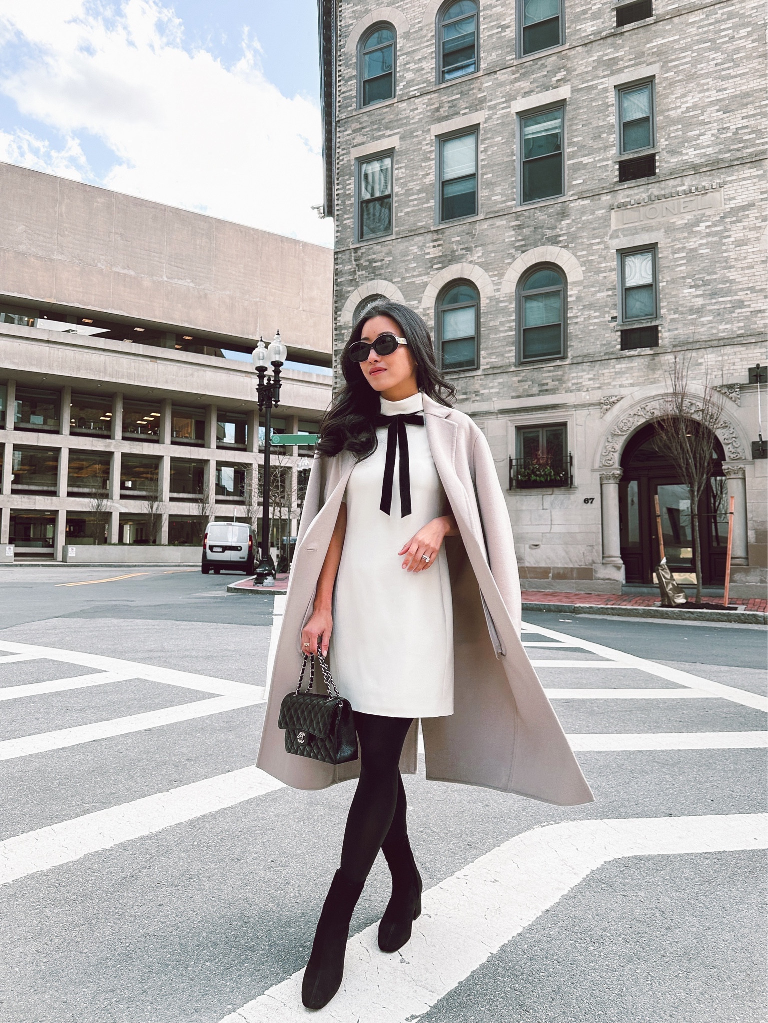 Read below for price match info! 

This crepe dress is such a timeless, sophisticated piece that you can wear year round. Available in black and white.



• Theory Roll Neck Dress - linked in black as well. Size 00 is a classic shift style fit on me with a looser cut and above the knee length. 

• Wolford tights size xs

•Uniqlo double face (unlined) coat size xxs - an oversized style that’s roomy on petites. I think the fit is more ideal for someone 5'2" and up. Beautiful color. I would try one size down than your usual if you're able to  

• ann Taylor booties, old. Linked my new Kenneth Cole Gentle Souls booties which are similar and some of my absolute favorites! I have 5.5 in the gentle souls bc they run a little narrow.

• Celine Oval Triomphe Sunglasses 

#petite winter holiday work outfits 

#LTKworkwear #LTKparties #LTKHoliday