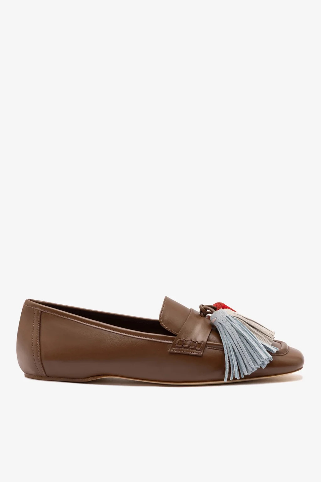 Suki Tassel In Burnt Umber Leather | Larroude