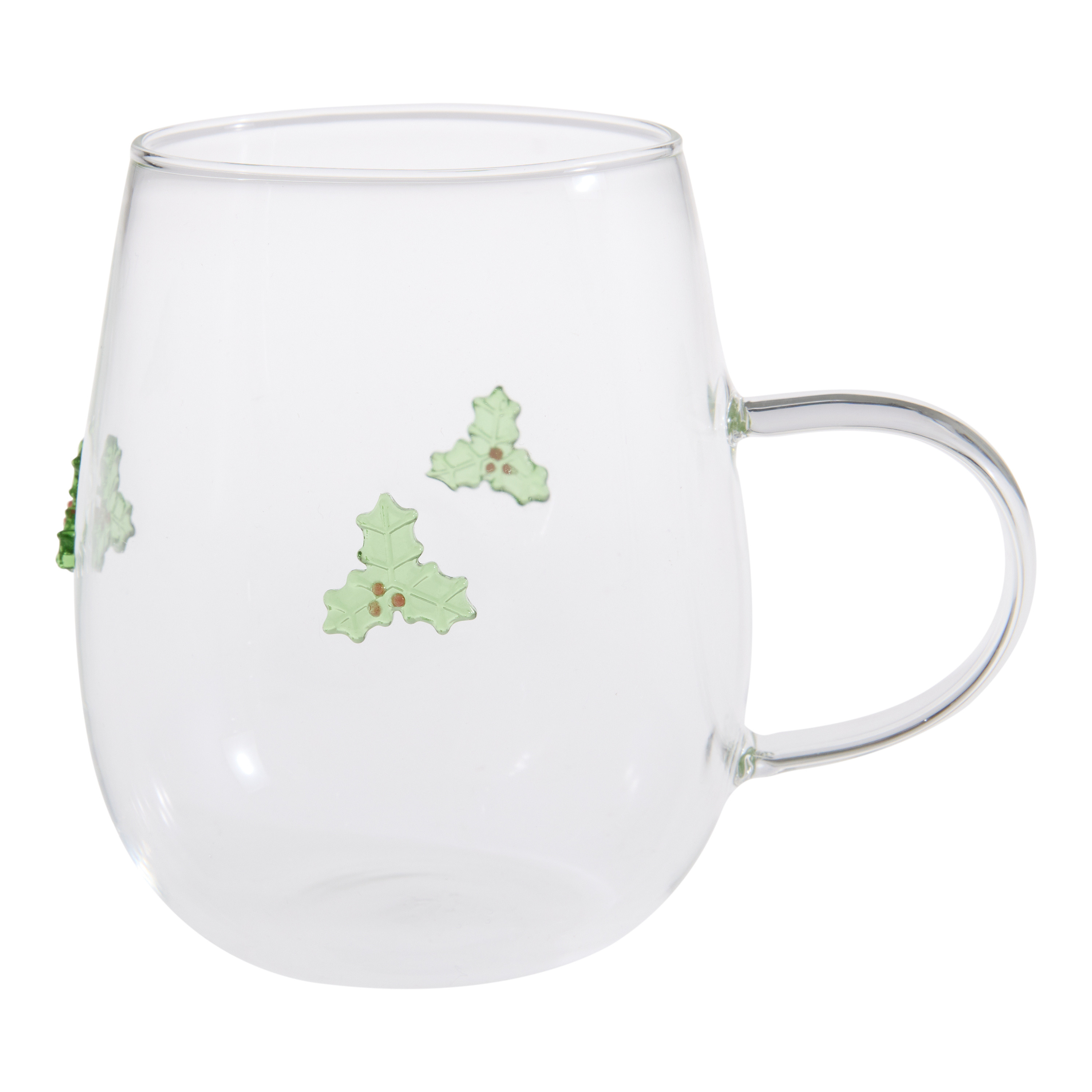 Charm Holly Inlay Glass Mug | World Market