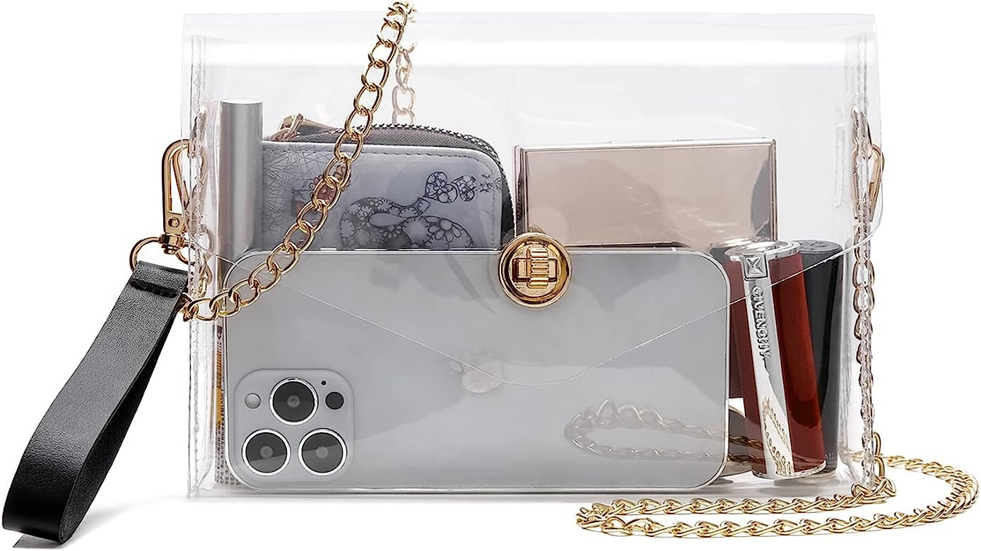 MOETYANG Clear Purse Stadium Approved for Women, Small Clear Crossbody Bag Fashion, Cute See Thro... | Amazon (US)
