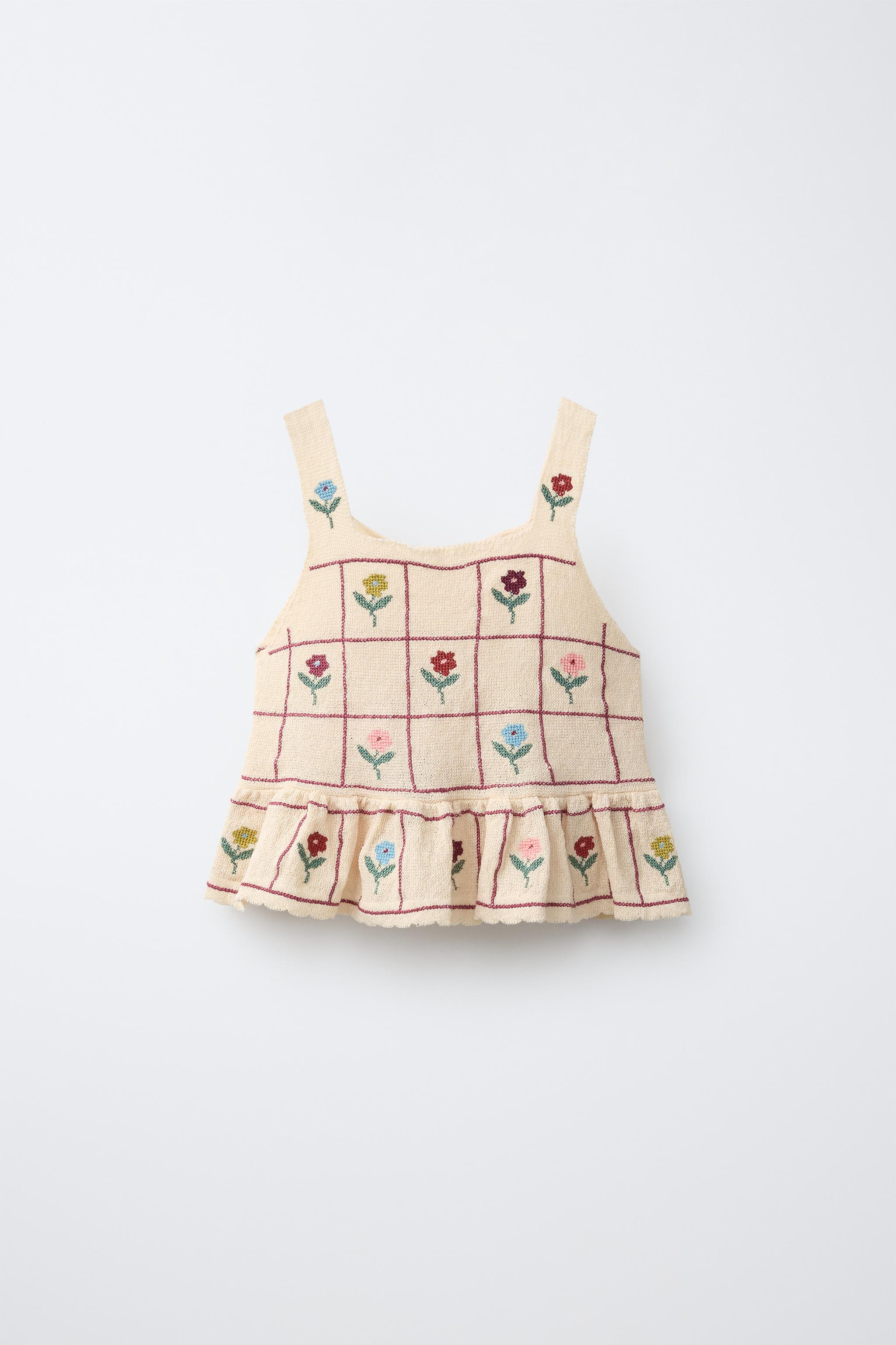 FLORAL KNIT TOP | Zara US