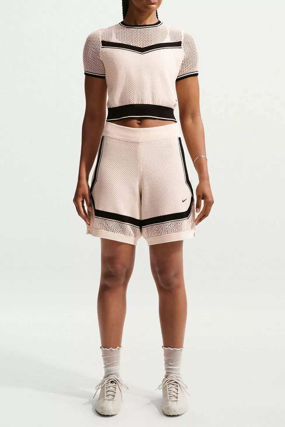 Nike Sportswear Chill Open Knit Mid-Rise Shorts | Urban Outfitters (US and RoW)