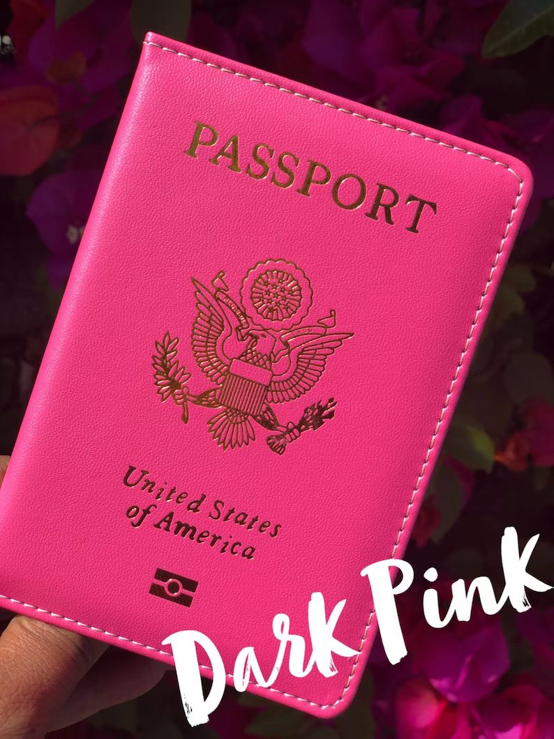 Pink Passport Cover Travel Passport Holder Pink | Etsy | Etsy (US)