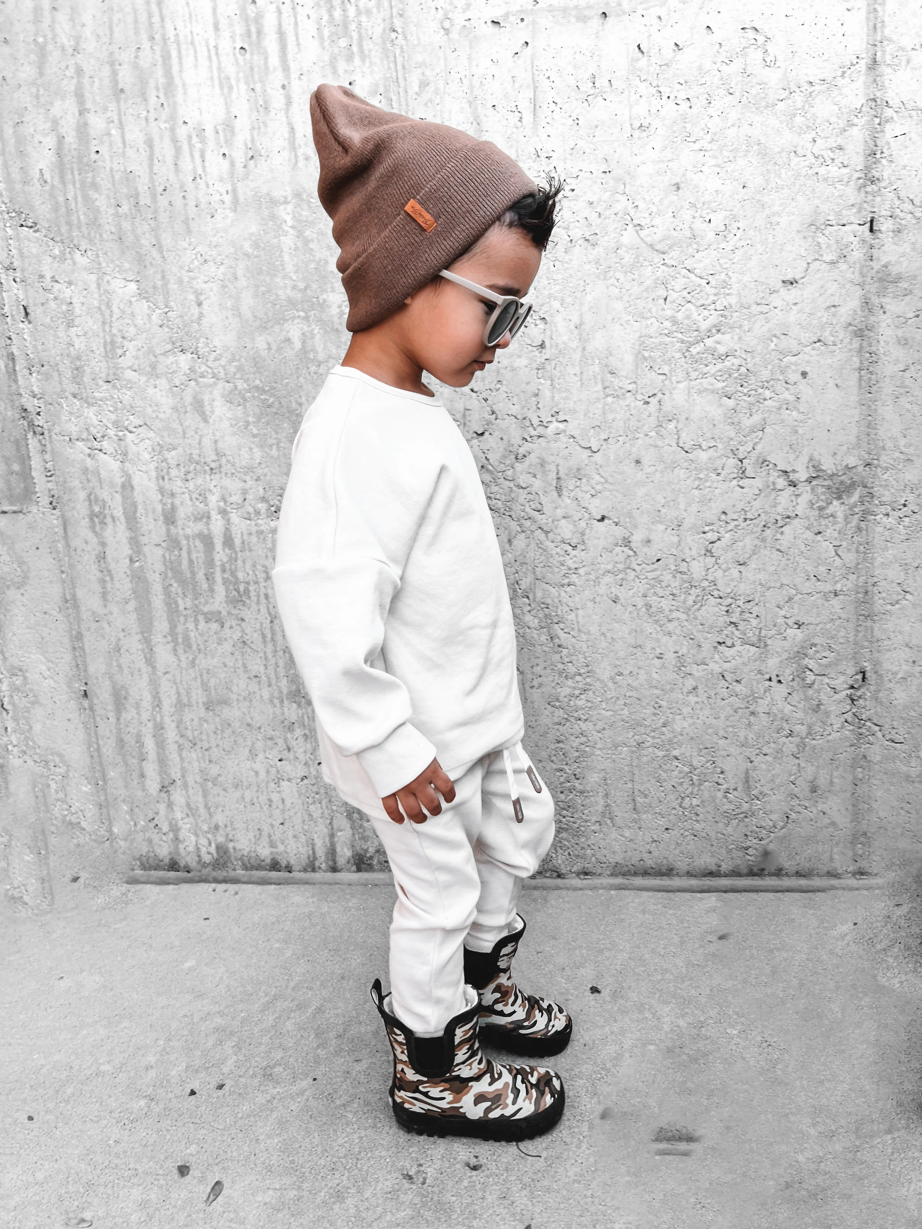 Organic Ribbed Set in Oat | Rebel Bro