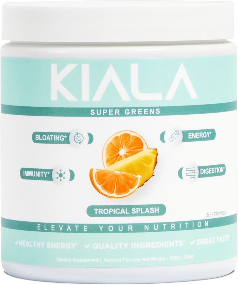 Kiala Nutrition Super Greens, Organic Greens Powder with Spirulina & Chlorella for Digestion, Gut... | Amazon (US)