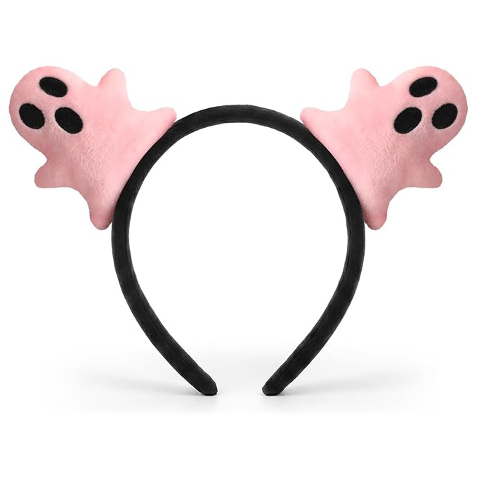 Pink Ghost Halloween Headband for Women Cute Fuzzy Ghost Hair Accessories Soft Headband Costume C... | Amazon (US)