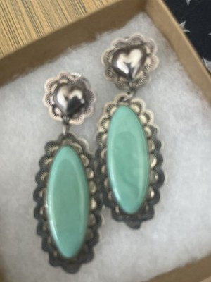 Amazing Santo Doming Frank and Brihilde Coriz large handmade turquoise earrings | eBay US