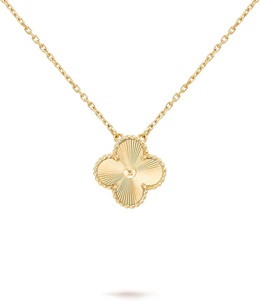 ceyfey 18K Gold Plated Four Leaf Clover Necklace for Women - Lucky Clover Pendant Dainty Gold Nec... | Amazon (US)
