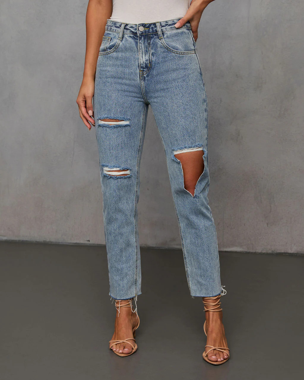Mila High Rise Distressed Denim | VICI