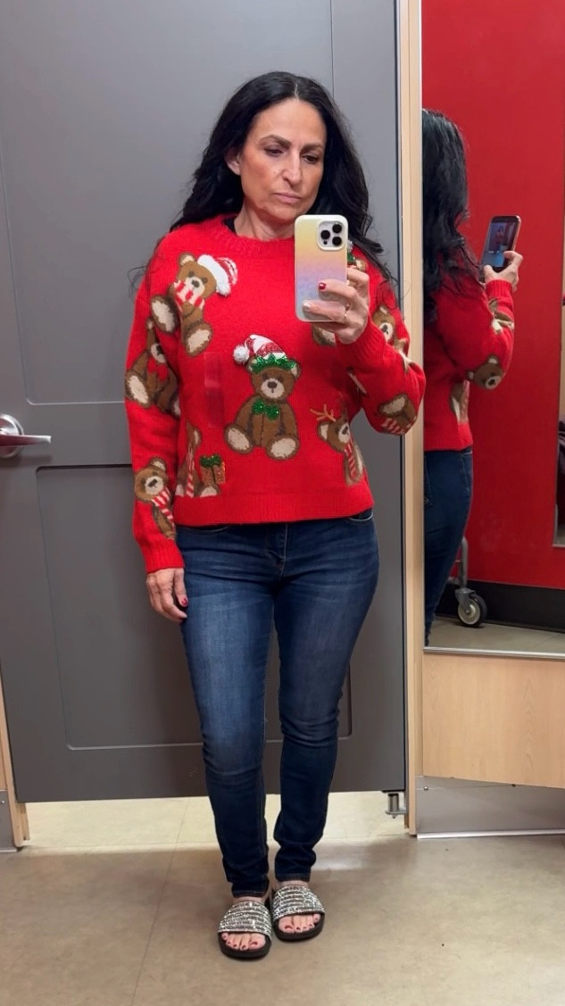 I love this sweater!!!  It’s soft and warm. The teddy bears are adorable. They have shiny sequins,  and the little Santa caps have little puff balls. 🥰 It’s perfect for the holidays. 🎅🏻🎄

#LTKHoliday #LTKSeasonal #LTKFindsUnder50