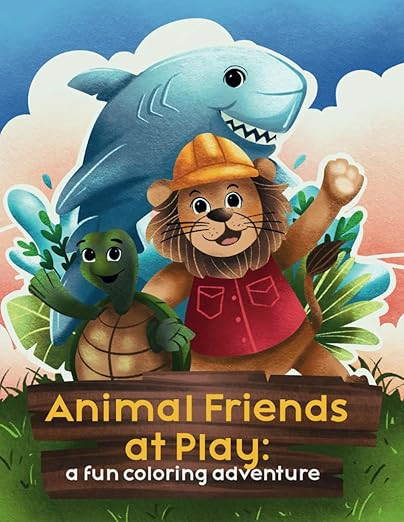 Animal Friends At Play: A Fun Coloring Adventure: Fun Coloring Pages with Cute Animals Doing Acti... | Amazon (US)