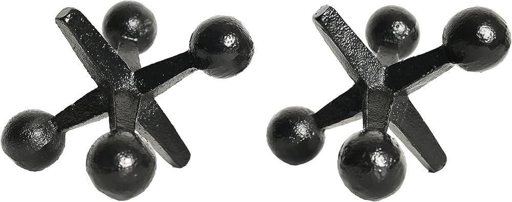 Cast Iron Jack Retro Decorative Home Accents Bookshelf Decor, Sculptures Home Decor Set of 2 (Bla... | Amazon (US)