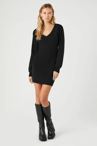 Peasant-Sleeve Sweater Dress | Forever 21 | Forever 21 (US)