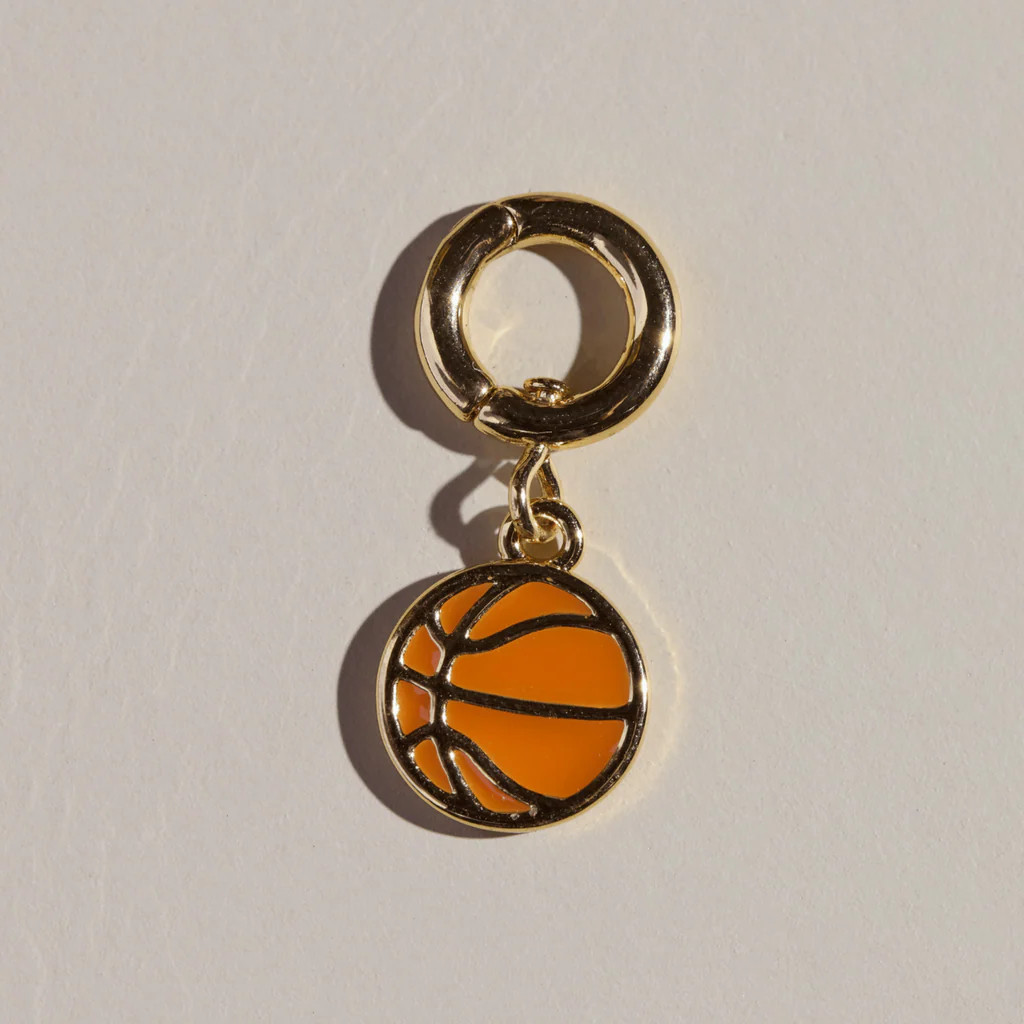 Basketball Charm | Nickel and Suede