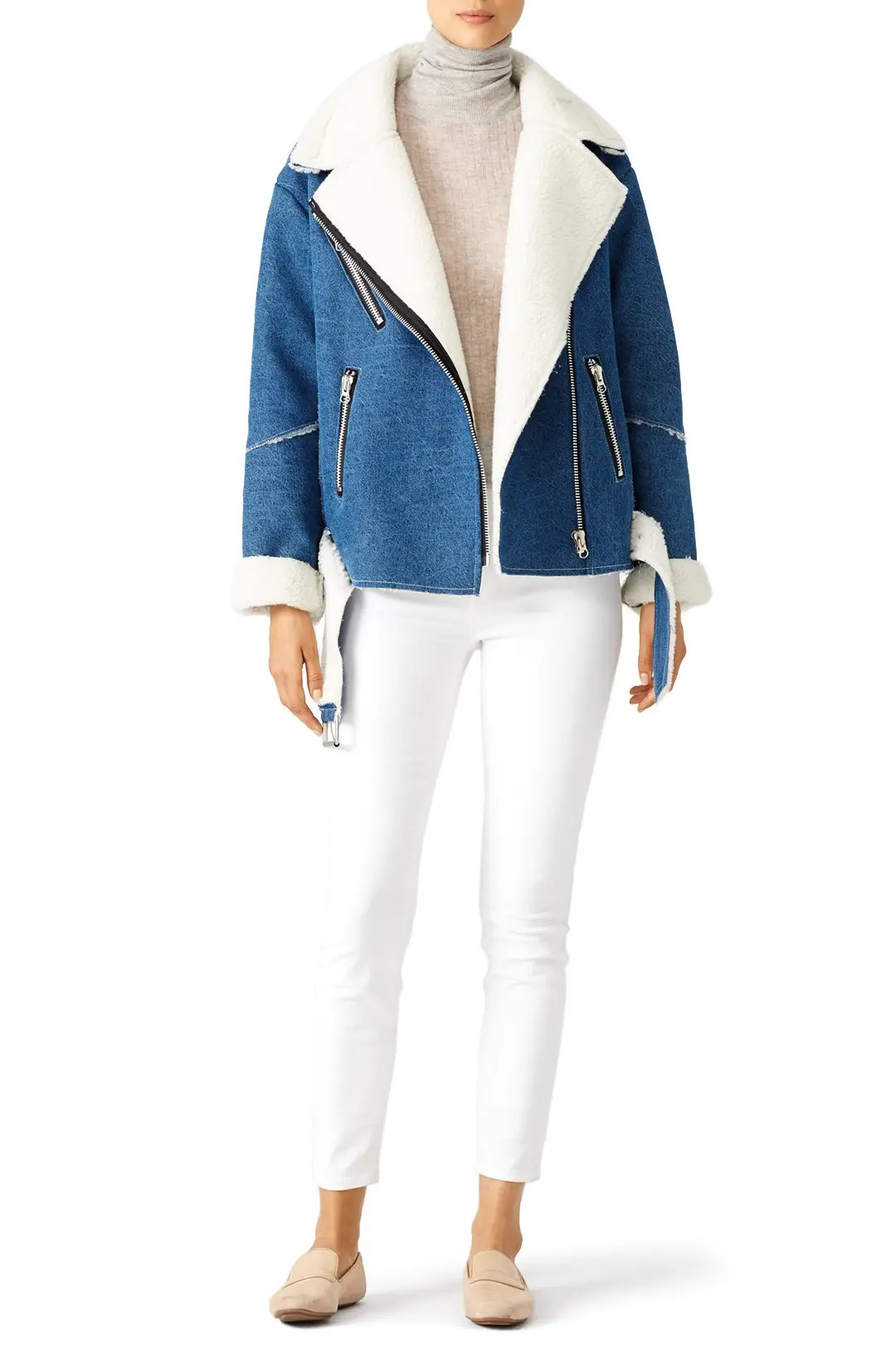 J.O.A. Denim Biker Jacket | Rent The Runway