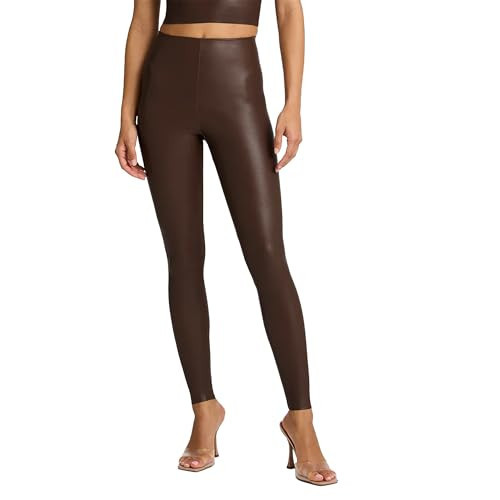 commando - Faux Leather Leggings | Sculpting Yet Soft & Flexible | Raw-Cut Finish | Machine Washable, Retains Shape & Color Chocolate | Amazon (US)