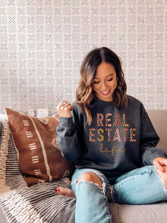 Custom Real Estate Sweatshirt, Real Estate Agent Sweater, Real Estate Sweatshirt, Real Estate Age... | Etsy (US)