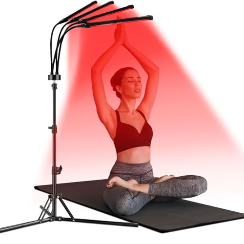 Devowellte Red Light Therapy for Body, 180LEDs Red Light Therapy Lamp with Tripod, 3-in-1 Chip Designed 660nm ＆850nm Infrared Light Therapy for Face | Amazon (US)