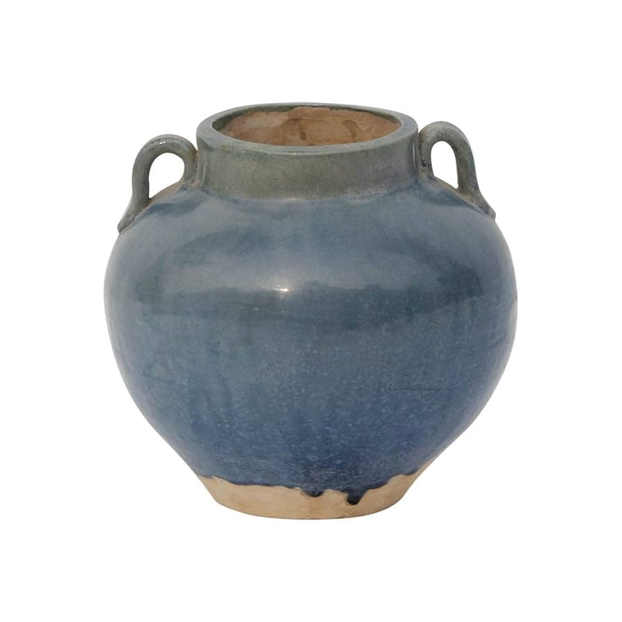 Artissance Vintage Small Pot with Two Handles, 6.7 Inch Tall, Antique Green/Blue (Size & Finish V... | Amazon (US)