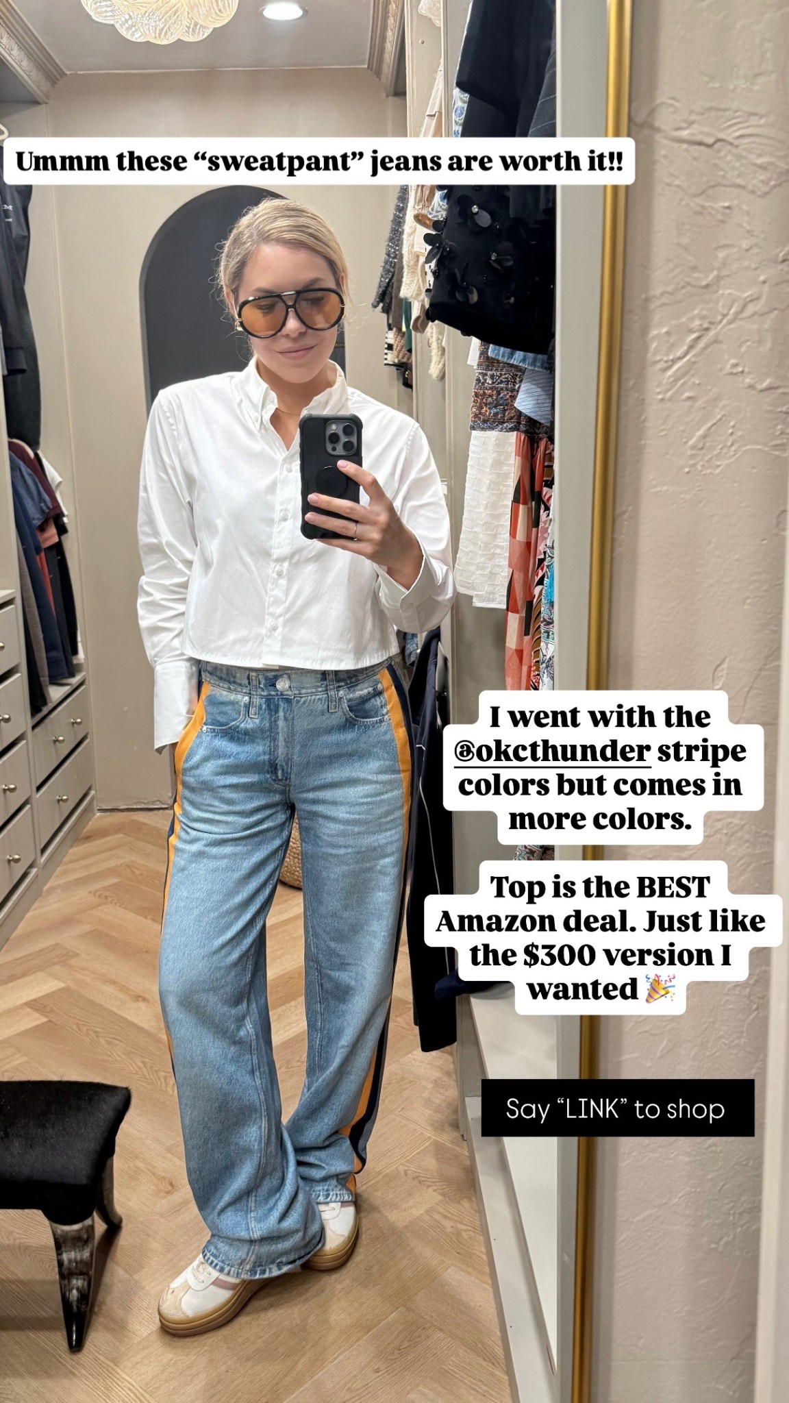 This cropped button down seems so luxe but is $20 on Amazon! And these are the viral pj jeans - I’m obsessed!


#LTKdayinmylife #LTKOver40 #LTKootd