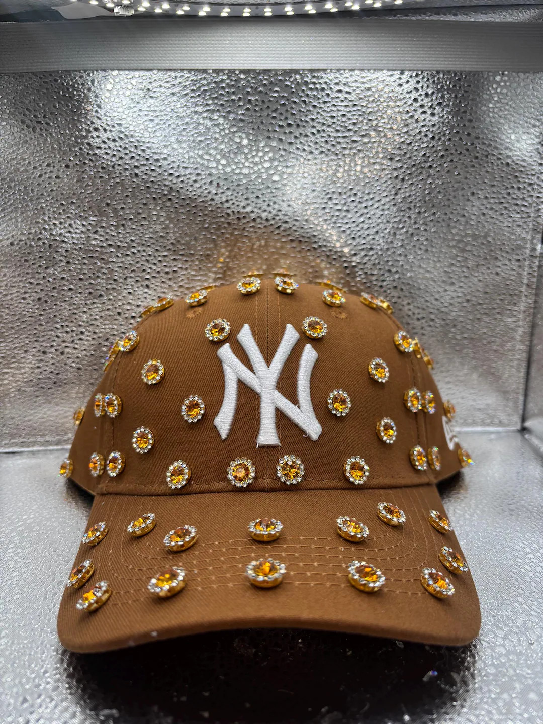 Blinged Out Brown NY Yankees Hat - Etsy | Etsy (US)