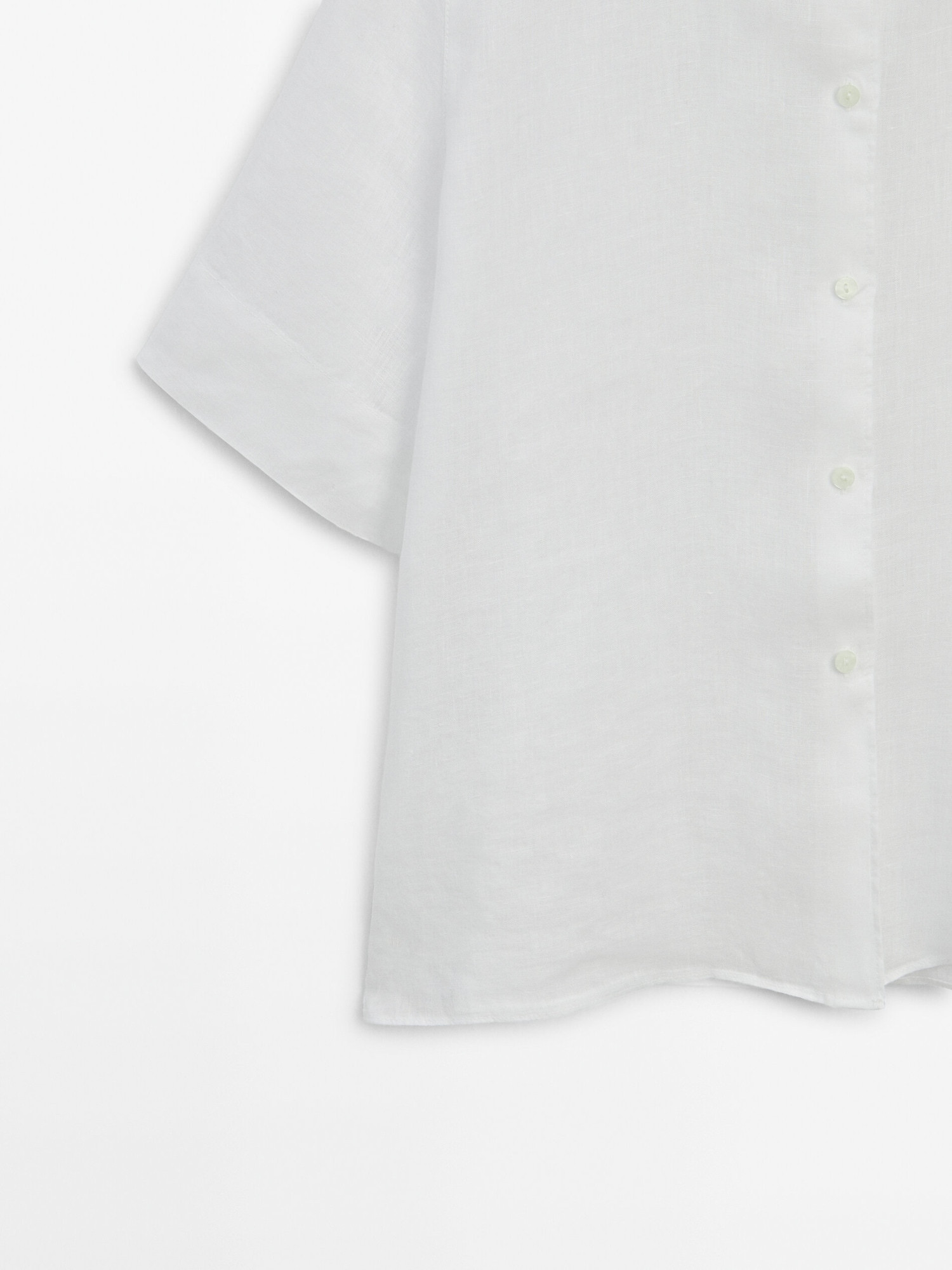 100% linen shirt with short sleeves | Massimo Dutti US