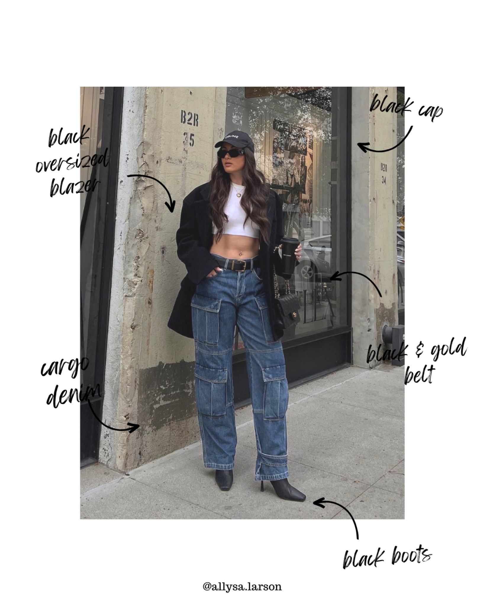 Casual spring transition outfit, cargo denim, black oversized blazer

#LTKSeasonal #LTKFind #LTKstyletip