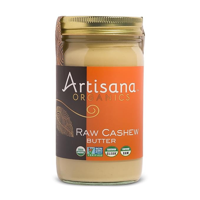 Artisana Organics Raw Cashew Butter - No Sugar Added, Vegan and Paleo Friendly, Non GMO, 14oz Jar | Amazon (US)