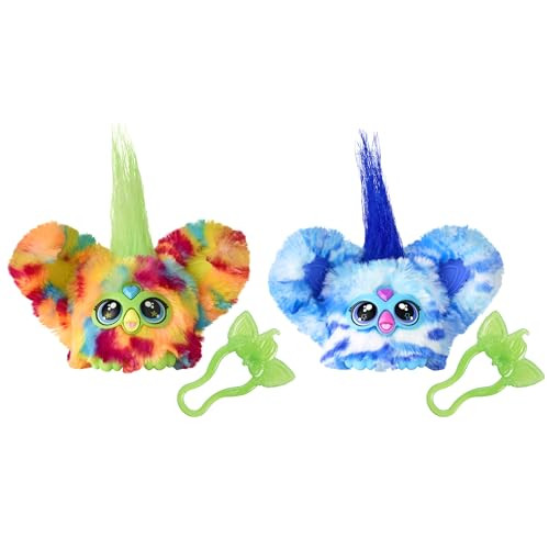 Furby Furblets 2-Pack, Mini Friends Pix-Elle & Ooh-Koo, 45+ Sounds Each, Music & Speaks Only Furbish, Electronic Plush Toys for Girls & Boys, Interactive Pets, Multicolor & Blue/White, 6+ | Amazon (US)