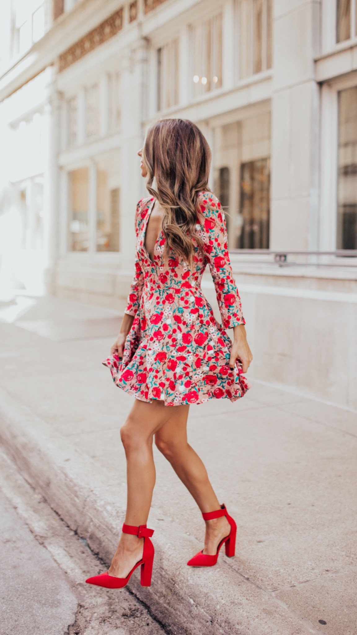 Long sleeve wedding guest dress, red wedding guest dress, floral dress 

On sale today-20% off! 

#LTKsalealert #LTKwedding #LTKstyletip