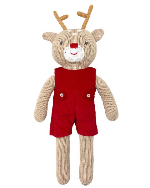 Knit Reindeer in Red Jon Jon | JoJo Mommy