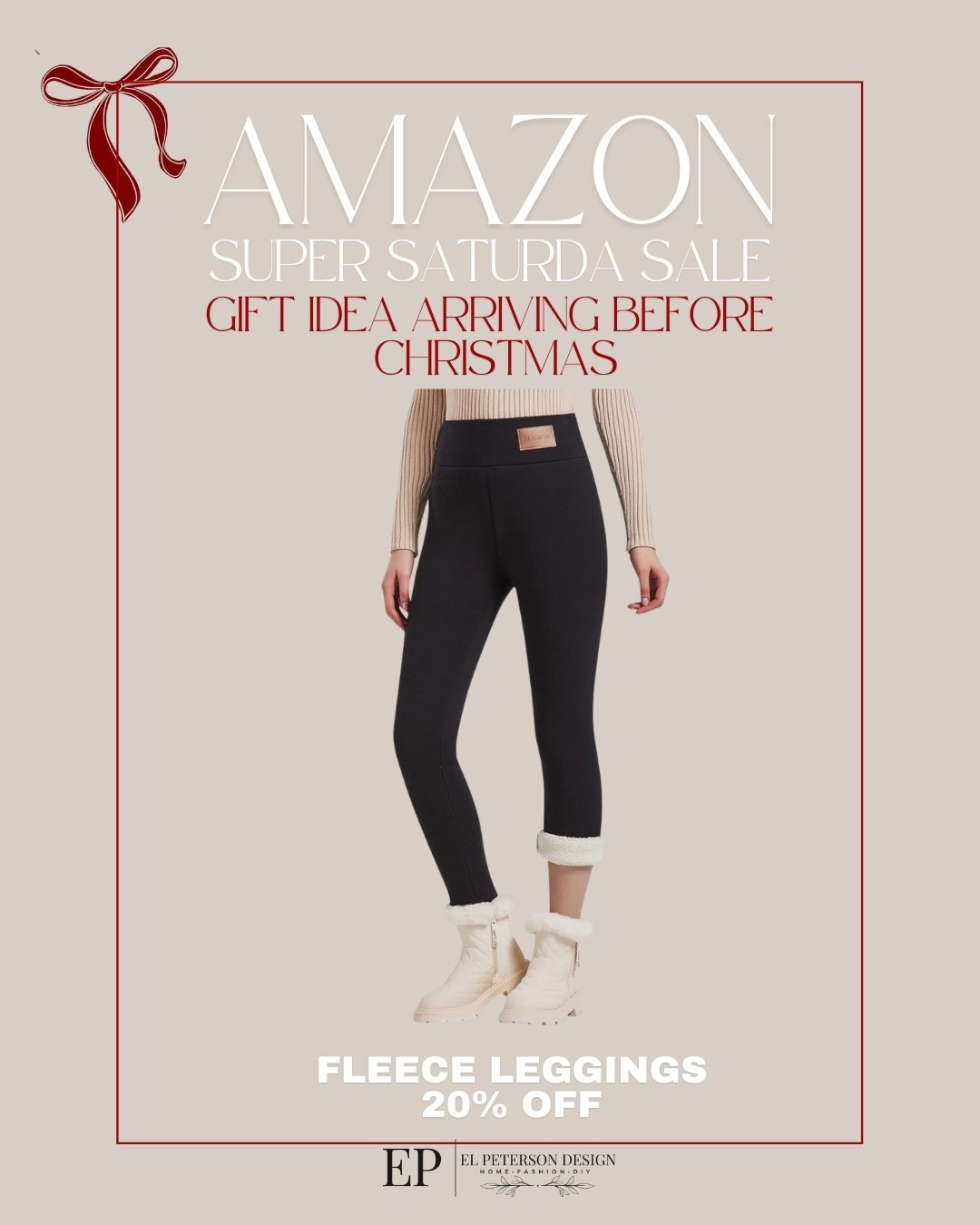 Amazon 
Super Sat Deals Arriving before Christmas 
Fleece leggings 

#LTKGiftGuide #LTKFindsUnder50 #LTKSaleAlert