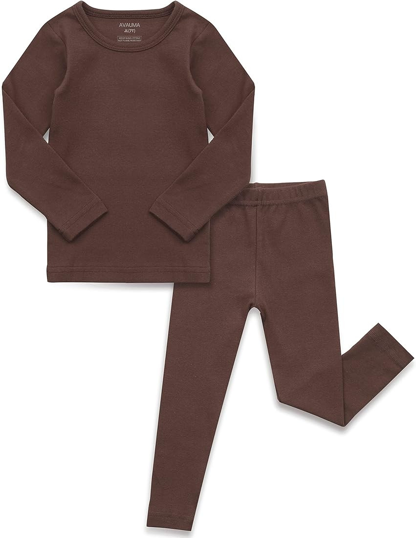 AVAUMA Baby Boys Girls Pajama Set Kids Toddler Snug fit Basic Cotton Sleepwear pjs for Daily | Amazon (US)