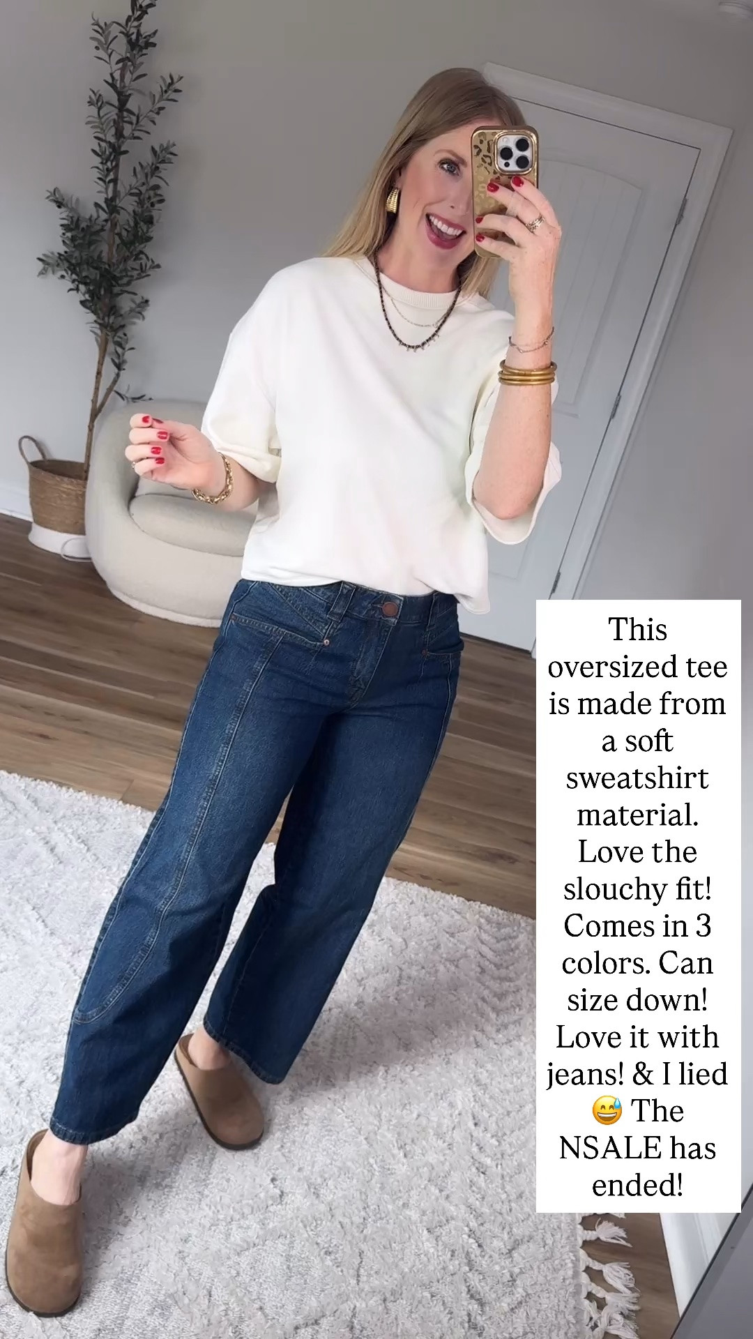 Walmart try on, sweatshirt tee