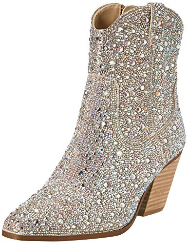 Betsey Johnson Women's Diva Western Boot, Rhinestone, 7.5 | Amazon (US)