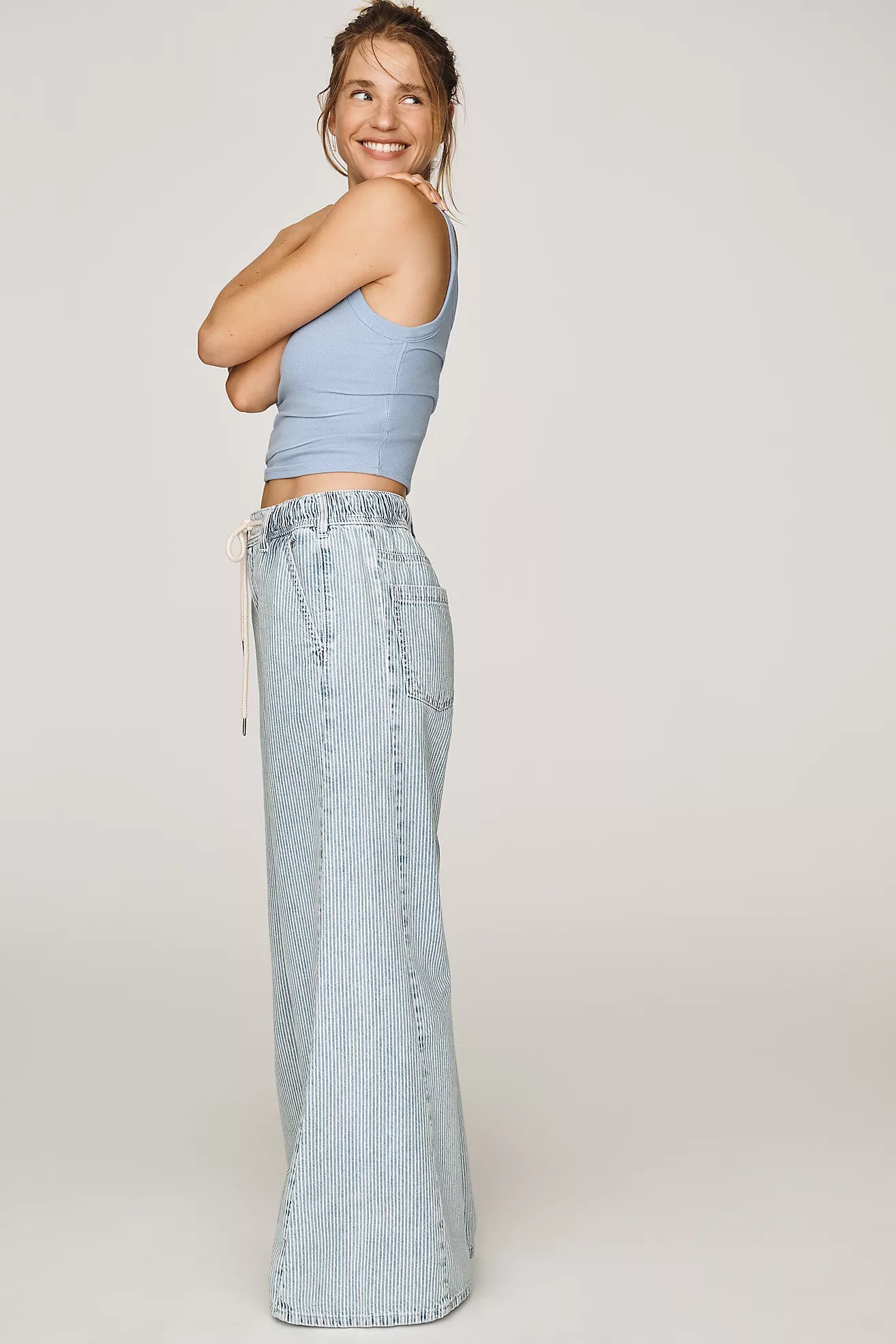 Pilcro Adi Mid-Rise Relaxed Wide-Leg Jeans | Anthropologie (US)