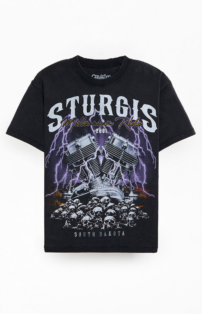 Men's Sturgis Millenium Ride 2001 T-Shirt in Washed Black - Size Small | PacSun