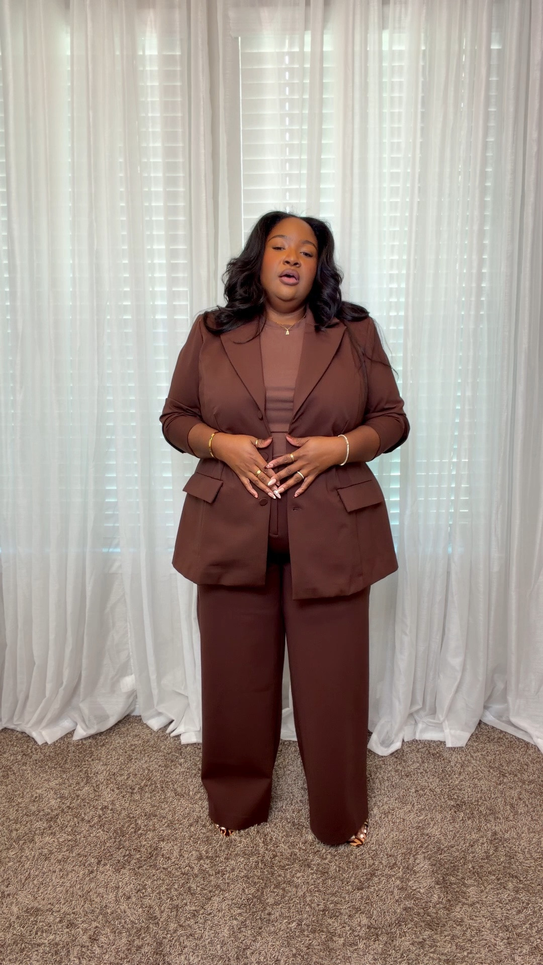 Plus size work wear outfit idea. Got this cute nipped waist blazer & pants set (size up - 20) & some open toe mules for a trendy work look. What do you think!

Plus size outfits. Work outfits. Office outfits workwear business casual. Business professional.

#LTKPlusSize #LTKWorkwear #LTKootd