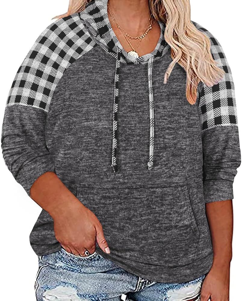 RITERA Women's Plus Size Hoodies Tie Dye Hoodie Long Sleeve Sweatshirts Drawstring Pullover Casua... | Amazon (US)